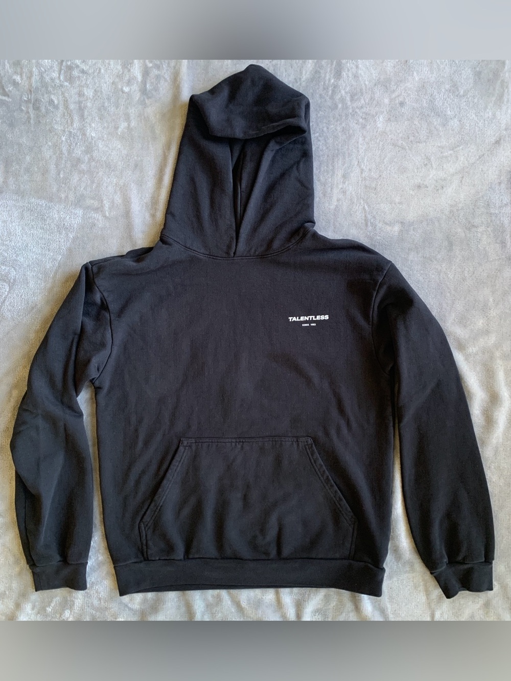 TALENTLESS Black Pullover Hoodie with Small Chest Logo